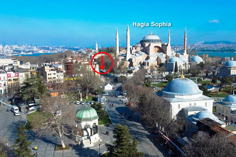 Wo ist die Cisterna Basilica in Istanbul